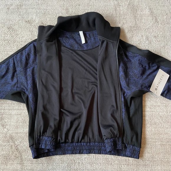 Athleta Brooklyn Track Bomber Printed NWT - Picture 4 of 10